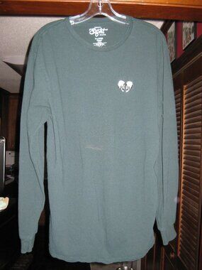 Hunter Green Long Sleeve Skull Butterfly Shirt